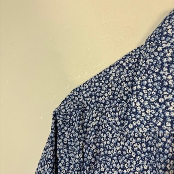Bonobos Shirt Mens Medium Blue Floral Short Sleeve Slim Fit Button Up Stretch - Picture 2 of 7